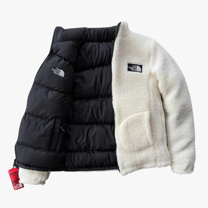 Weiße, wendbare Fleecejacke SS22 TNF