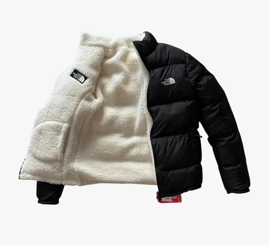 Weiße, wendbare Fleecejacke SS22 TNF
