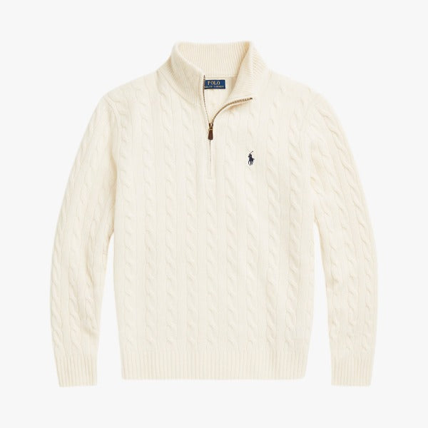 Zopfmuster-Pullover aus Wolle & Kaschmir