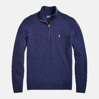 Zopfmuster-Pullover aus Wolle & Kaschmir